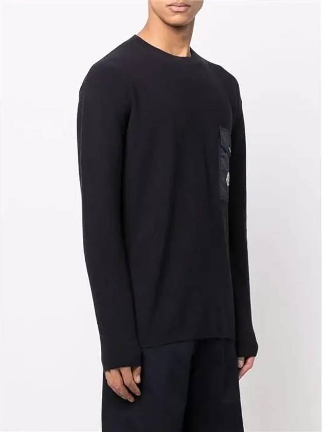 Logo Patch Pocket Knit Top Navy - MONCLER - BALAAN 4