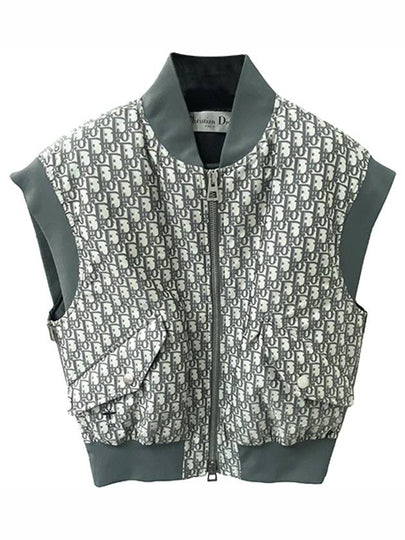 Technical Taffeta Oblique Motif Vest Grey - DIOR - BALAAN 2