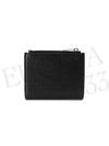 Grain de Poudre Embossed Leather Zipper Card Wallet Black - SAINT LAURENT - BALAAN 3