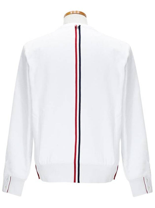 Center Back Stripe Crewneck Sweatshirt White - THOM BROWNE - BALAAN 2