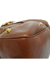 Women s 211967 Brown leather gold horsebit decorated shoulder bag - GUCCI - BALAAN 5