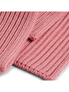 Ribbed Wool Muffler Rose Pink SCARF LYSEROD - ANDERSEN-ANDERSEN - BALAAN 4