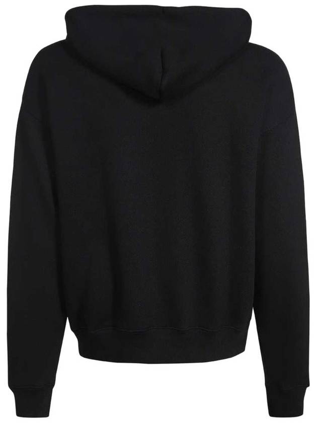 Logo Print Cotton Hoodie Black - OFF WHITE - BALAAN 3