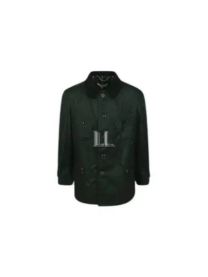 Men's Waxed Cotton Jacket Dark Green - MAISON MARGIELA - BALAAN 2