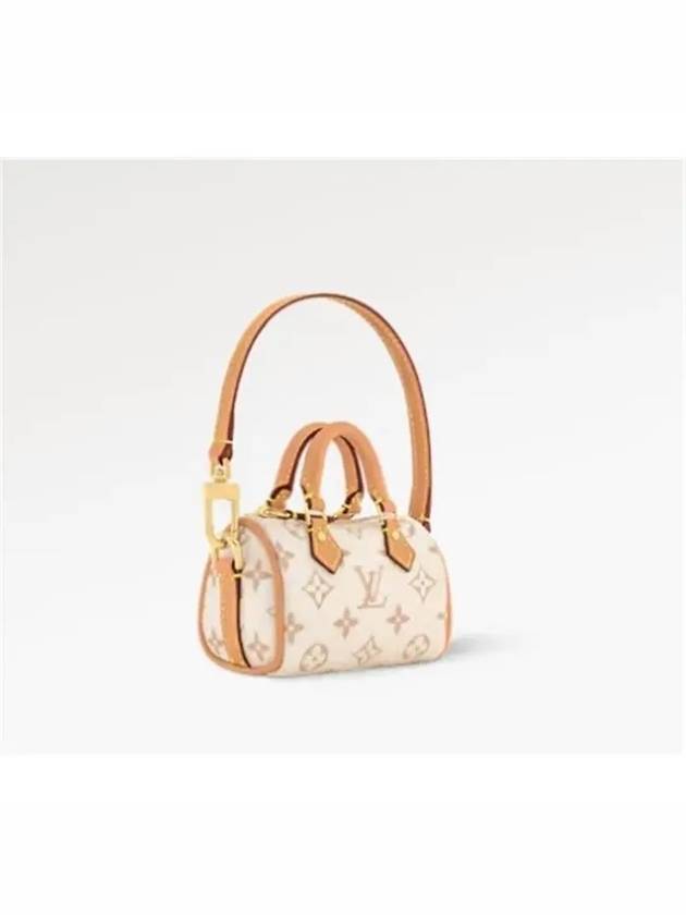 Micro Speedy Bag Charm Gold Beige - LOUIS VUITTON - BALAAN 3