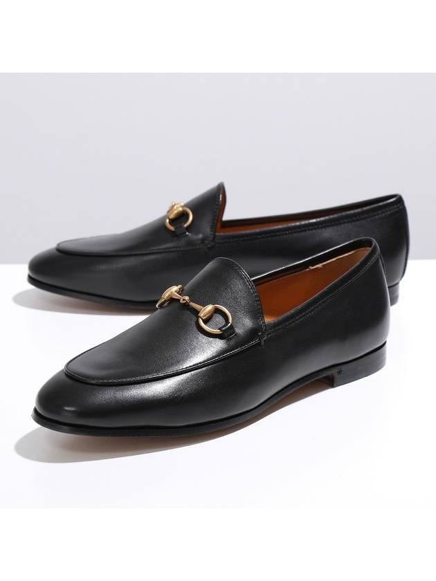 Women's Jordaan Horsebit Leather Loafers Black - GUCCI - BALAAN.