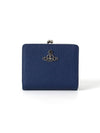 Grain Leather Coin Half Wallet Navy - VIVIENNE WESTWOOD - BALAAN 2