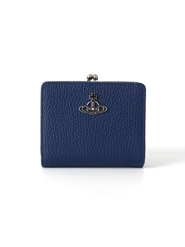 Grain Leather Coin Half Wallet Navy - VIVIENNE WESTWOOD - BALAAN 2