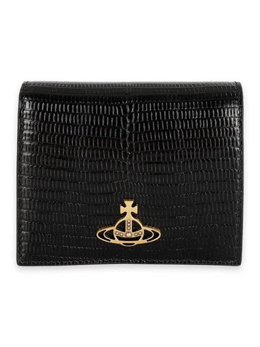 ORB Logo Half Wallet Black - VIVIENNE WESTWOOD - BALAAN 1