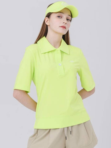 Ice Cool Loose Fit Three-quarter Sleeve Lime T-shirt DO3242TS80 - DOYOUKNOWMC GOLF WEAR - BALAAN 1