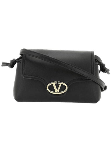 V Logo 1960 Nappa Leather Small Cross Bag Black - VALENTINO - BALAAN 1