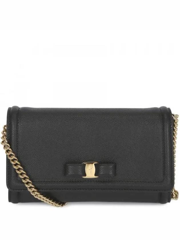 Salvatore Vara Bow Mini Shoulder Bag Black - SALVATORE FERRAGAMO - BALAAN 2