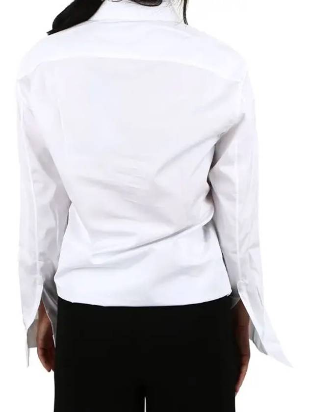 Neck lightning printing white shirt women PBCM1103S - NEIL BARRETT - BALAAN 5