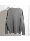 Heart Intarsia Dropped Shoulder Wool Knit Top Grey - LOEWE - BALAAN 3