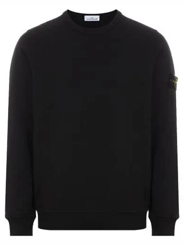 Wappen Patch Crew Neck Cotton Sweatshirt Black - STONE ISLAND - BALAAN 2