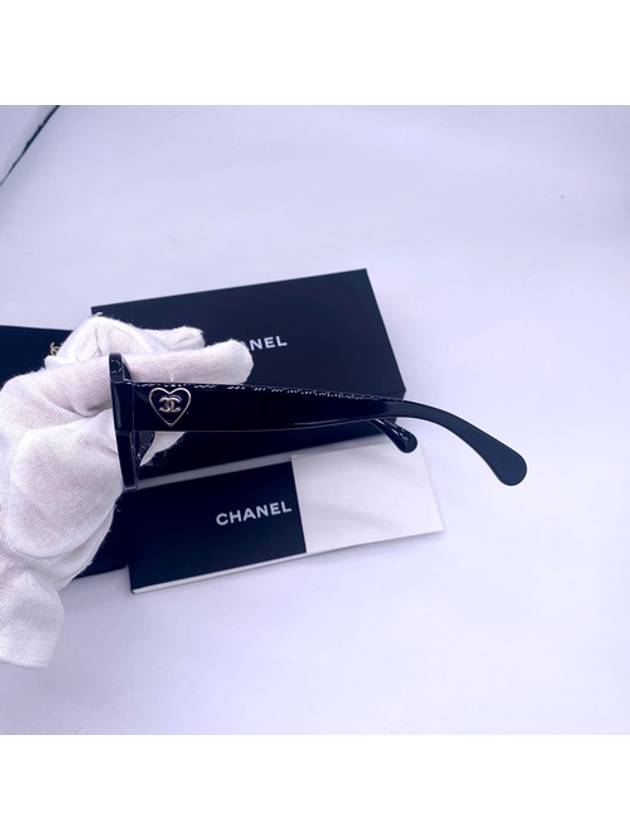 Eyewear CC Logo in Heart Square Eyeglasses Black - CHANEL - BALAAN 5