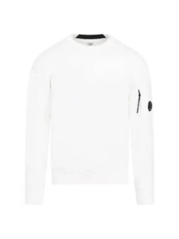 Diagonal Raised Fleece Sweatshirt White - CP COMPANY - BALAAN 2