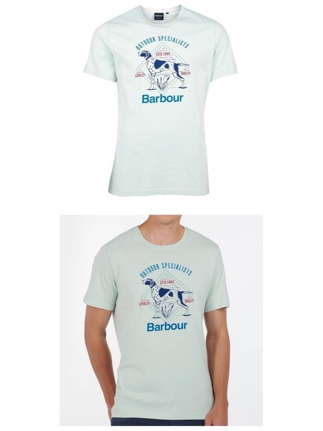 MTS0823AQ31 Royal Logo Dog Printing Short Sleeve T-Shirt Surf Safari Men's T-Shirt TR - BARBOUR - BALAAN 4