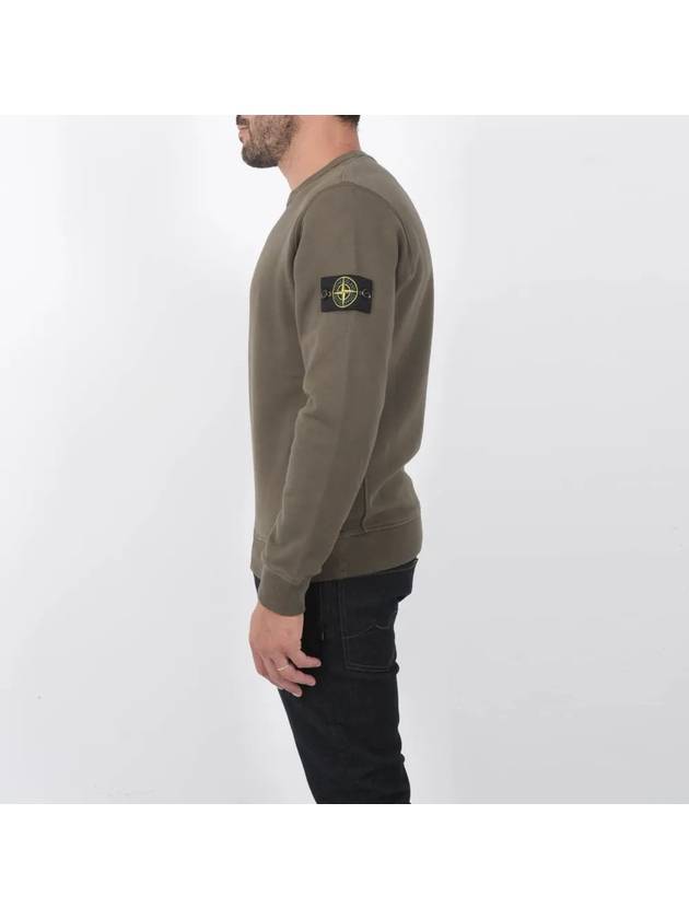 Wappen Patch Crew Neck Cotton Sweatshirt Musk Green - STONE ISLAND - BALAAN 4