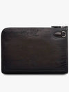 Nino Tgm Scritto Leather Clutch Bag Nero Grigio - BERLUTI - BALAAN 3