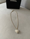 CC Heart Crystal Pendant Necklace Gold - CHANEL - BALAAN 5