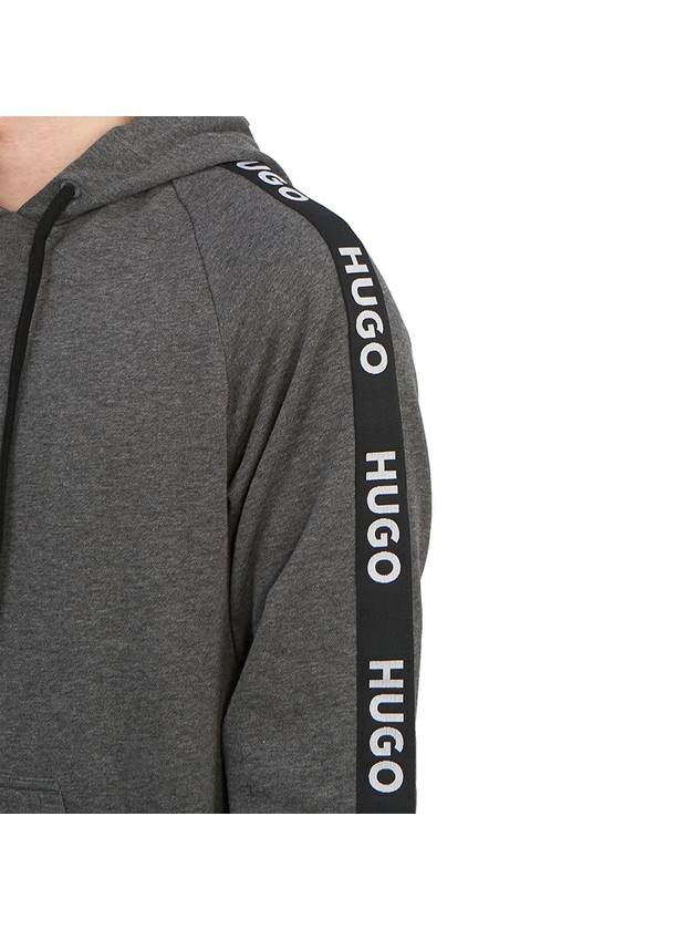 Logo Tape Hoodie Grey - HUGO BOSS - BALAAN 8