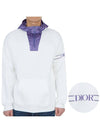 Oblique Purple Logo Anorak White - DIOR - BALAAN 1