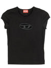 T Angie Peekaboo Logo Short Sleeve T-Shirt Black - DIESEL - BALAAN 2