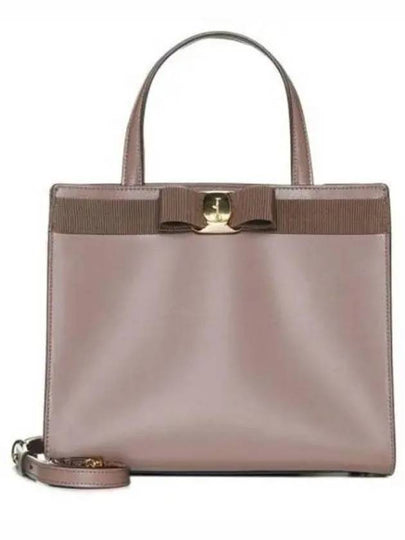 Vara Bow Top Handle Tote Bag Caraway Seed - SALVATORE FERRAGAMO - BALAAN 2