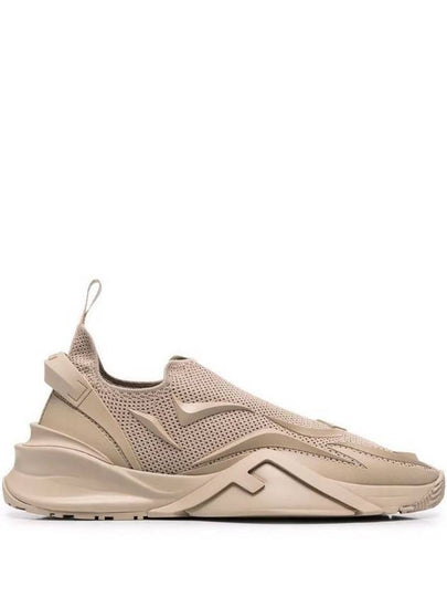 Flow Mesh Low Top Sneakers Beige - FENDI - BALAAN 2