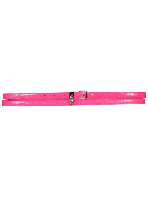 Skull Leather Belt Pink - ALEXANDER MCQUEEN - BALAAN 2