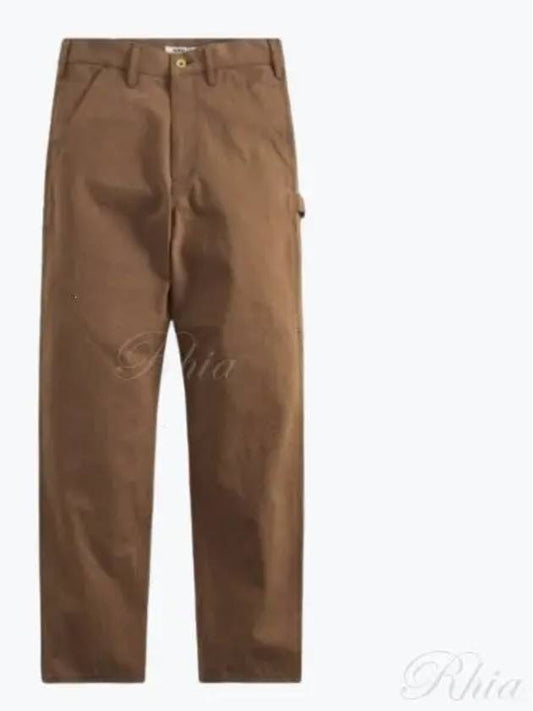 Wash Heavy Canvas Pants Brown A23AP02MN Washed - AURALEE - BALAAN 1