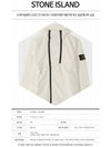 Men's Logo Wappen Double Zipper Hooded Zip Up White - STONE ISLAND - BALAAN 3