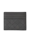 Intrecciato Leather Card Wallet Light Grey - BOTTEGA VENETA - BALAAN 2