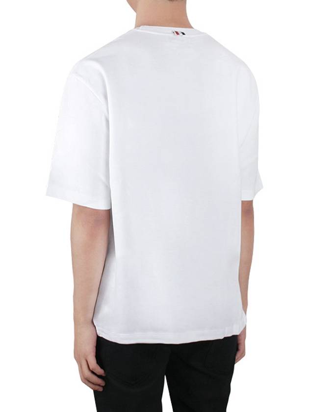 Cotton Oversized Pocket Short Sleeve T-Shirt White - THOM BROWNE - BALAAN 5