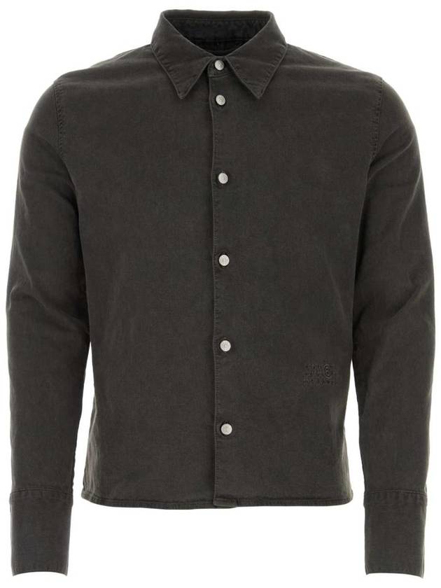 MM6 GRAY Dark gray denim shirt S62DT0004S30869 900 - MAISON MARGIELA - BALAAN 1