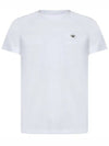 Logo Patch Short Sleeve T-Shirt White - EMPORIO ARMANI - BALAAN 3