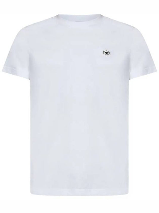 Logo Patch Short Sleeve T-Shirt White - EMPORIO ARMANI - BALAAN 2