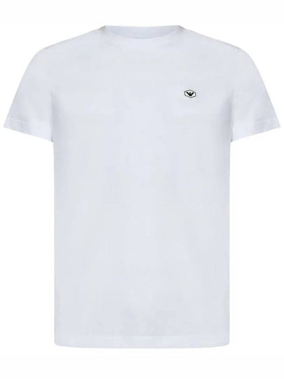 Logo Patch Short Sleeve T-Shirt White - EMPORIO ARMANI - BALAAN 2