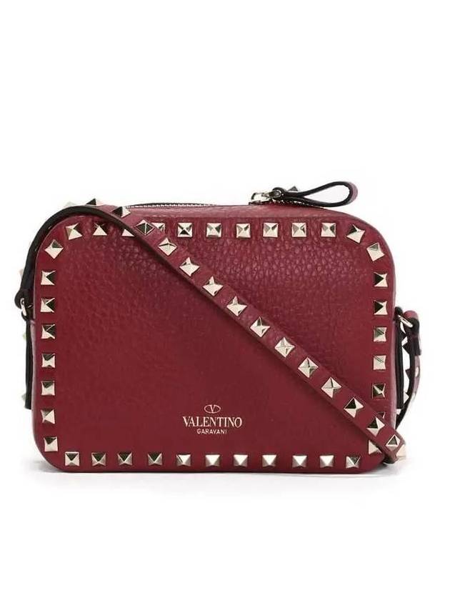 Rockstud Square Cross Bag Red - VALENTINO - BALAAN 1