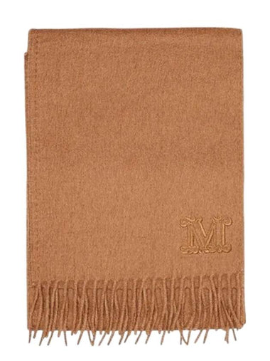 Embroidered Logo Muffler Camel - MAX MARA - BALAAN 1