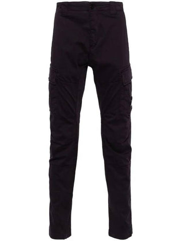 Stretch Sateen Ergonomic Lens Double Cargo Straight Pants Purple - CP COMPANY - BALAAN 1