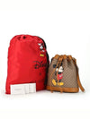 GG Disney Mickey Small Bucket Bag Brown - GUCCI - BALAAN 5