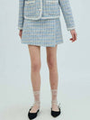 Check Tweed Wrap ShortsBlue - OPENING SUNSHINE - BALAAN 3