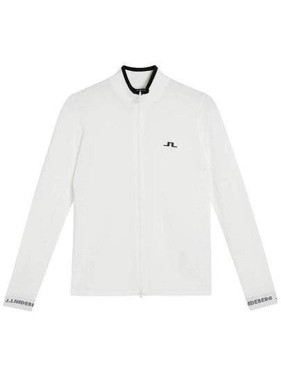 Almaida Full Zip Knit Top White - J.LINDEBERG - BALAAN 2