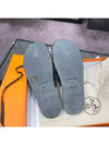 Men's Izmir Sandals Calfskin Absong Navy Brown Twotone - HERMES - BALAAN 7