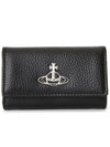 Logo Key Case Leather Wallet Black - VIVIENNE WESTWOOD - BALAAN 2