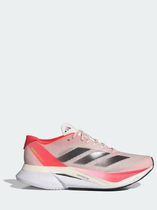 Adizero Boston 12 Women s Running Sandy Pink Aurora Met Solar Red Shoes Training IF9218 693297 - ADIDAS - BALAAN 1