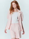 Volume sleeve linen belted jacket_Pink - OPENING SUNSHINE - BALAAN 4