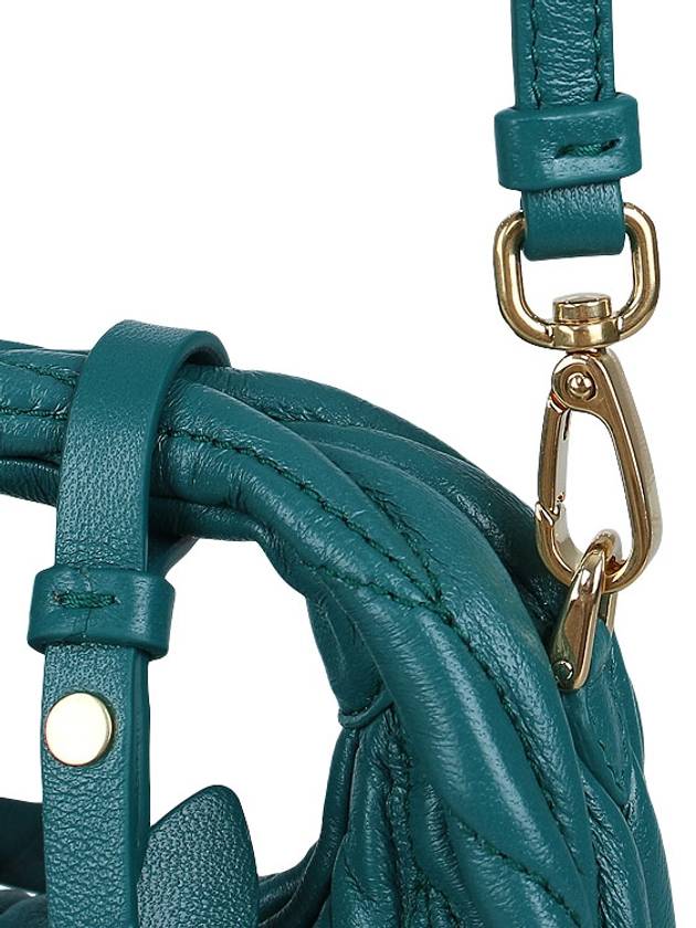 Wander Matelasse Micro Nappa Leather Hobo Mini Bag Green - MIU MIU - BALAAN 9